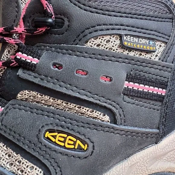 Keen Koven Mid Women’s 6.5 Dark Gray Pink Hiking Waterproof Boots 1011200