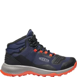 Keen MENS Tempo Flex Waterproof Hiking Boots Black Blue Size 8.5