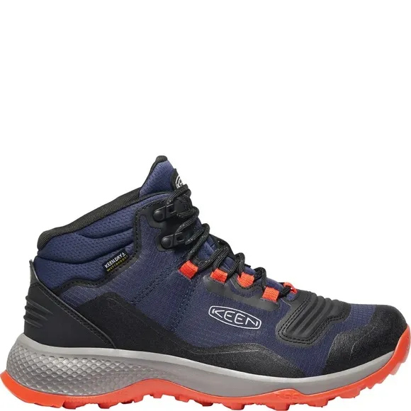 Keen MENS Tempo Flex Waterproof Hiking Boots Black Blue Size 8.5