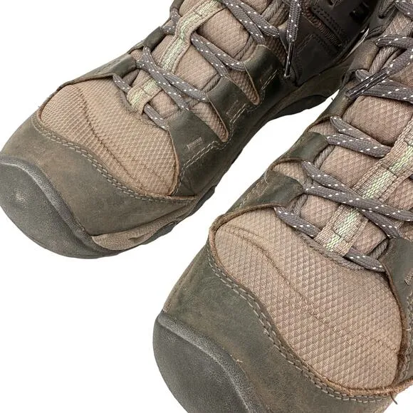 Keen Women's Brown Mid Steens Leather Waterproof Hiking Boots Size 9