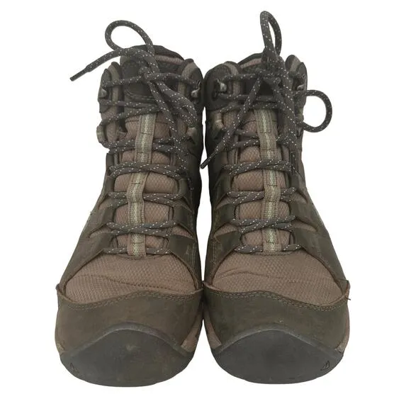 Keen Women's Brown Mid Steens Leather Waterproof Hiking Boots Size 9