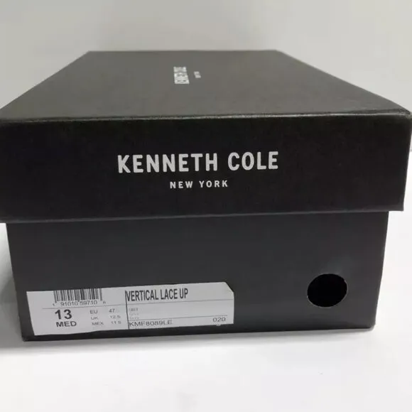 Kenneth Cole New York, Mens Verticle Lace Up Oxford Dress Shoes Size 13 M
