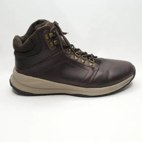 Khombu Nick Men's Size 11 Brown Vegan Leather Waterproof High Top Hiking Boots