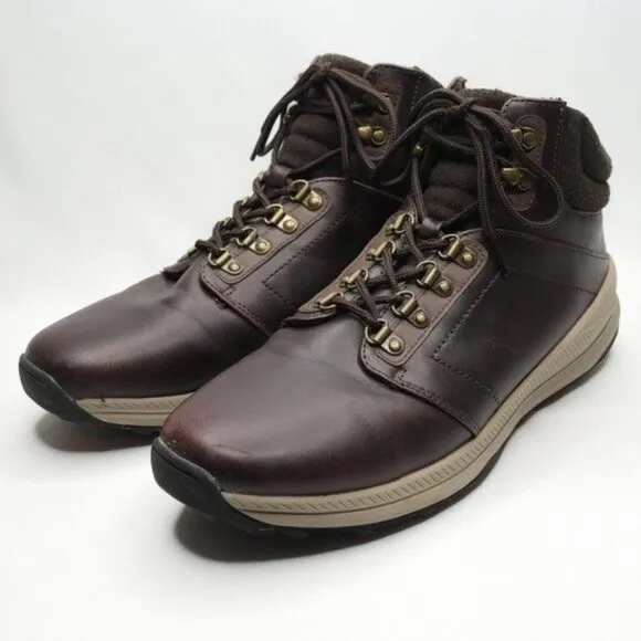 Khombu Nick Men's Size 11 Brown Vegan Leather Waterproof High Top Hiking Boots