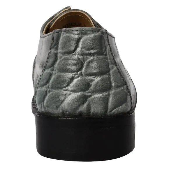Kid's Gray Lace-Up Dress Shoes