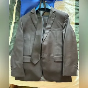 Kids Perry Ellis Charcoal Classic Suit Ensemble