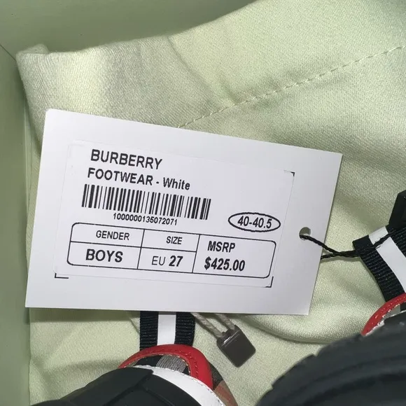 Kids size 10C/27 Burberry sneakers