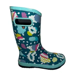 Kids youth winter boots Bogs size 5 blue floral