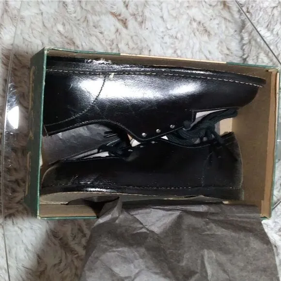 Kids vintage tuxedo shoes, black and white