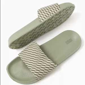 Kith Green and Beige Slide Sandals