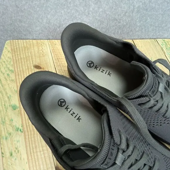 Kizik Lima Shoes Mens 12 Womens 13.5 Hands Free Slip On Graphite Gray Sneakers