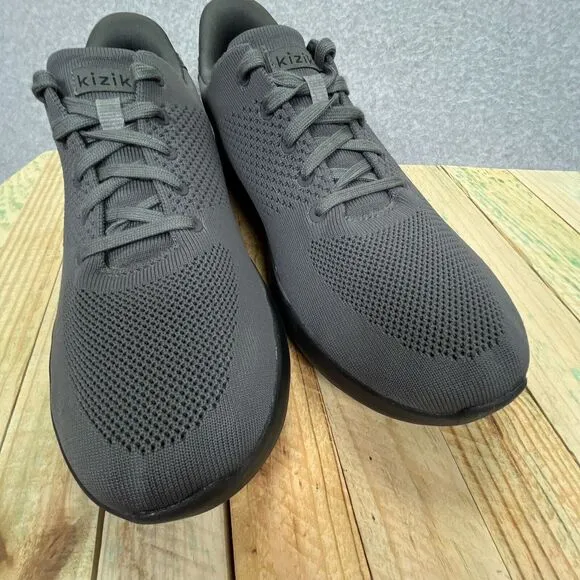 Kizik Lima Shoes Mens 12 Womens 13.5 Hands Free Slip On Graphite Gray Sneakers