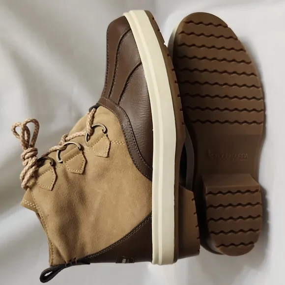 Koolaburra by UGG Tan Brown Leather Lace-up Winter boots (w size 9)