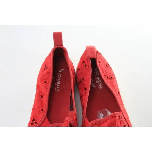 Koolaburra Sneakers Eyelet Red Women's Shoes Sz 8