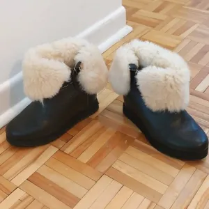 Koolaburra × Uggs La Volta winter boots sheepskin and real fur wool size 6