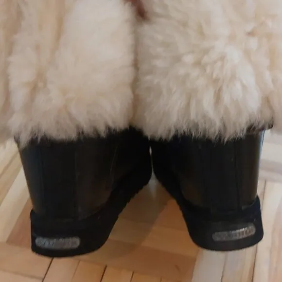 Koolaburra × Uggs La Volta winter boots sheepskin and real fur wool size 6