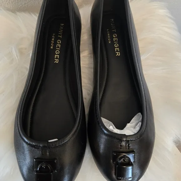 Kurt Geiger Brixton Ballerina Drench Women's Black Ballet Flats