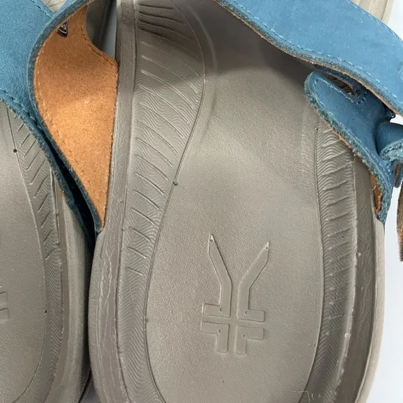 Kuru Blue and Tan Sandals, only worn a couple of times.