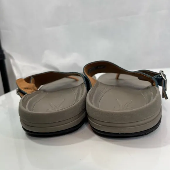 Kuru Blue and Tan Sandals, only worn a couple of times.