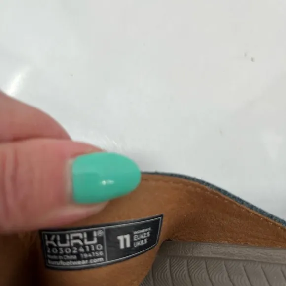Kuru Blue and Tan Sandals, only worn a couple of times.