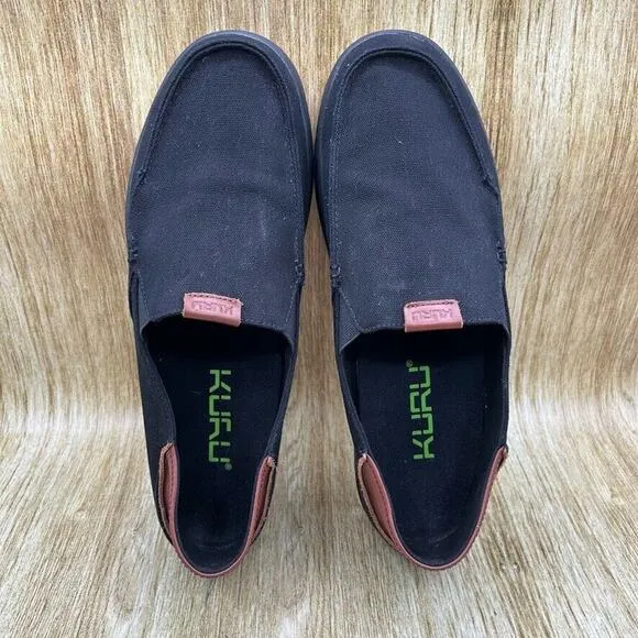 Kuru Pace Men's Size‎ 11.5 Shoes Athletic Black Brown Slip On Sneakers Casual