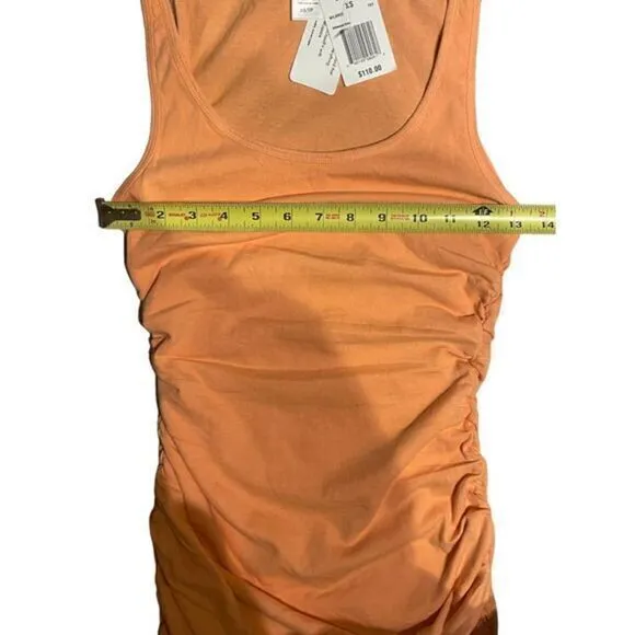 L‎ Space Wildwood Mini Ruched  Dress Tangy Orange Size XS