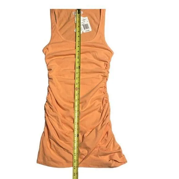 L‎ Space Wildwood Mini Ruched  Dress Tangy Orange Size XS