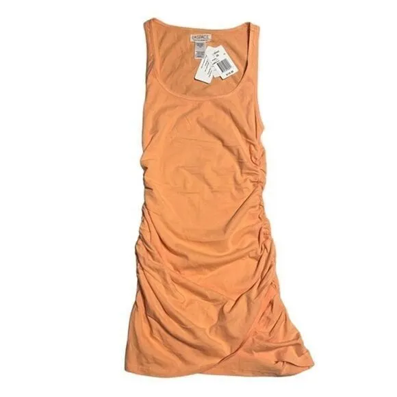 L‎ Space Wildwood Mini Ruched  Dress Tangy Orange Size XS