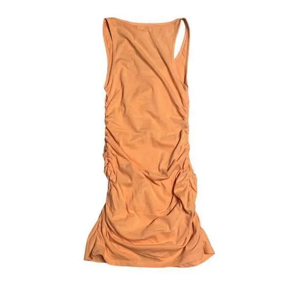 L‎ Space Wildwood Mini Ruched  Dress Tangy Orange Size XS