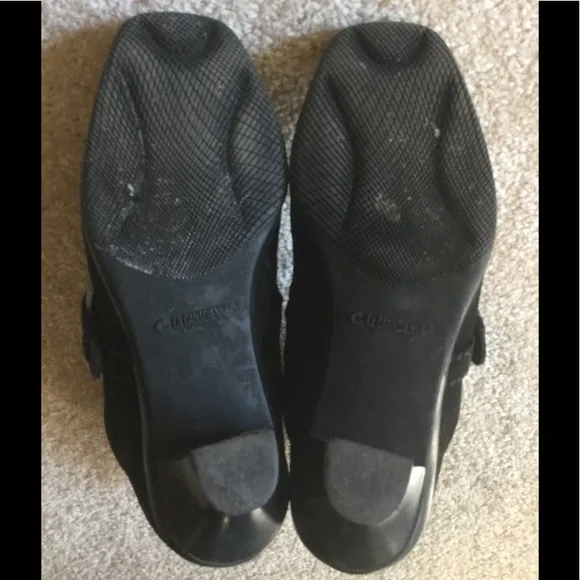 La Canadienne Waterproof Winter Suede Boots Black Heeled Size 8