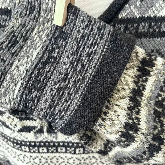Lane Bryant Fair Isle Blue Tunic Sweater Wool Blend V Neck Venezia SZ 22/24