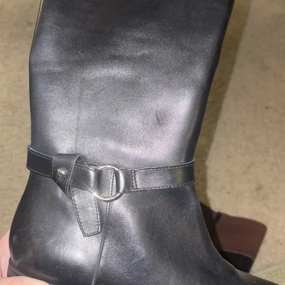 Lauren by Ralph Lauren Makaila Women's Brown/Black Polo Riding Boots Sz 7.5 EUC