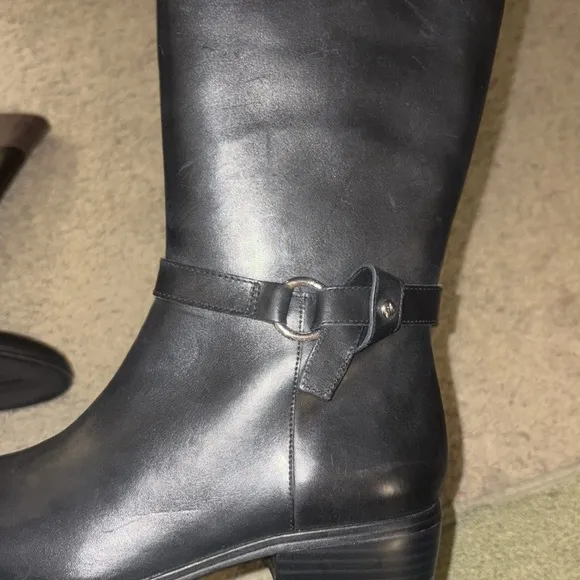 Lauren by Ralph Lauren Makaila Women's Brown/Black Polo Riding Boots Sz 7.5 EUC