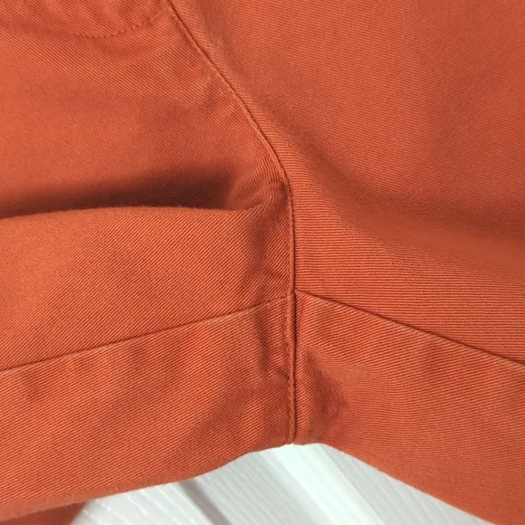 Lauren Ralph Lauren Classic Twill Cotton High Waisted Wide Leg Shorts Orange 4