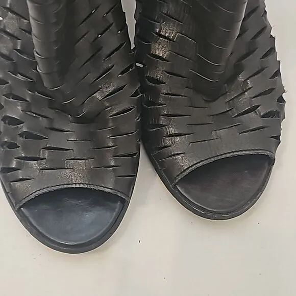 Lavorazione Angionali Brown Leather Casual Womens Boots Sz 38 (8US)