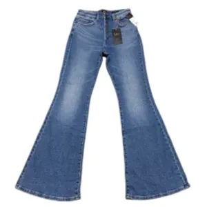 Lee Vintage Modern High Rise Flare Jeans 28x33 NWT Stretch Distressed Denim