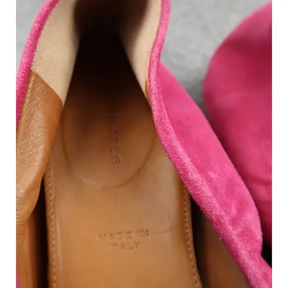 Leifnotes Shoes Womens 39 Ballet Flats Fashion Leather Anthropologie Pink Black