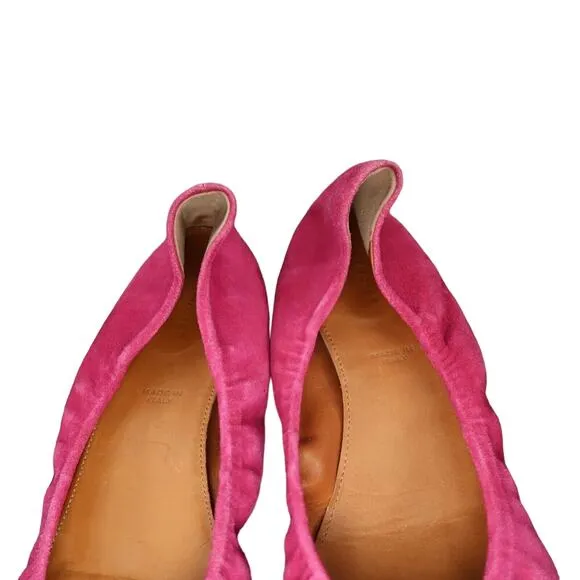 Leifnotes Shoes Womens 39 Ballet Flats Fashion Leather Anthropologie Pink Black