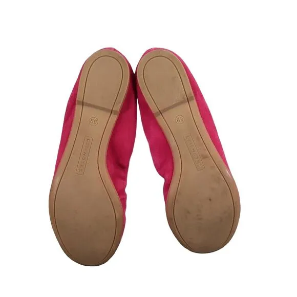 Leifnotes Shoes Womens 39 Ballet Flats Fashion Leather Anthropologie Pink Black