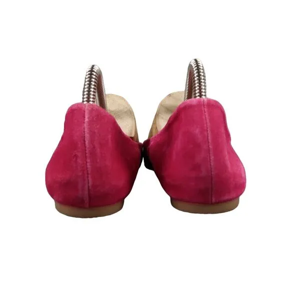 Leifnotes Shoes Womens 39 Ballet Flats Fashion Leather Anthropologie Pink Black