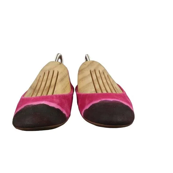 Leifnotes Shoes Womens 39 Ballet Flats Fashion Leather Anthropologie Pink Black