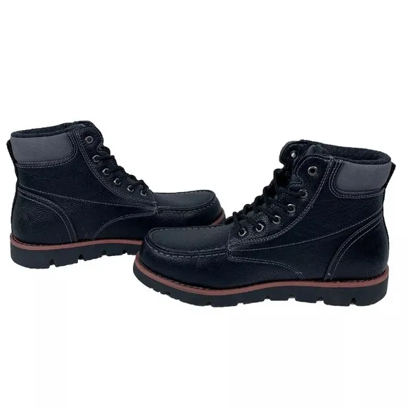 Levi's Mens Dean SH Vegan Leather Lace Up Moc Toe Rugged Casual Boot S147
