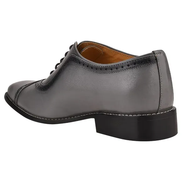 LIBERTYZENO Grey Mens Oxford Dress Shoes