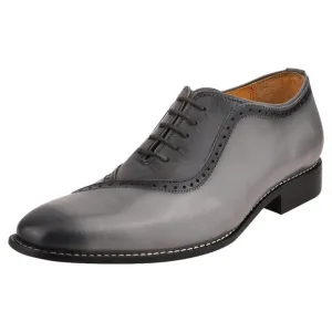 LIBERTYZENO Grey Mens Oxford Dress Shoes