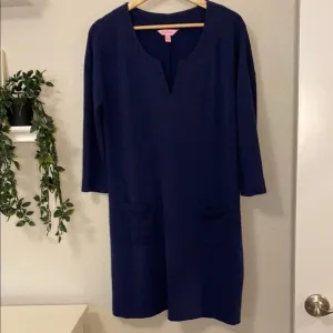 Lilly Pulitzer Navy Blue Tunic Dress - Medium