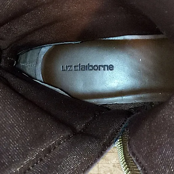 Liz Claiborne Knee High Brown Leather Riding Boots w/ Side Zippers | Women's 6M