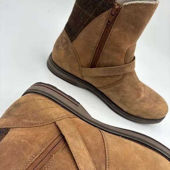 L.L. Bean Boots Women’s 9 Brown Leather Casual Mid Park Ridge Buckle Tek 2.5