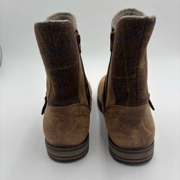 L.L. Bean Boots Women’s 9 Brown Leather Casual Mid Park Ridge Buckle Tek 2.5