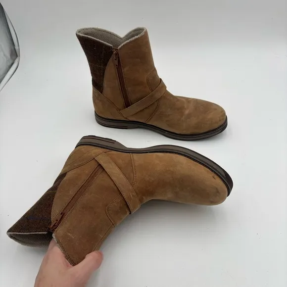 L.L. Bean Boots Women’s 9 Brown Leather Casual Mid Park Ridge Buckle Tek 2.5