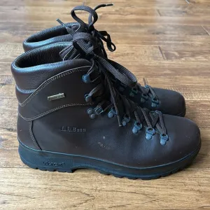 L.L. Bean Cresta GTX Waterproof Hiking Boots Brown Leather Mens Size 10 Wide